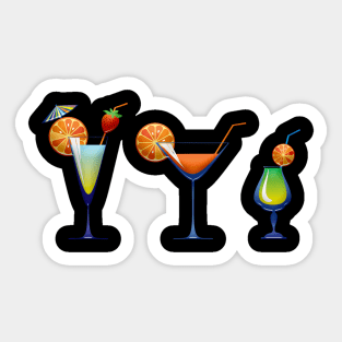 Summer Cocktail Drink Sticker